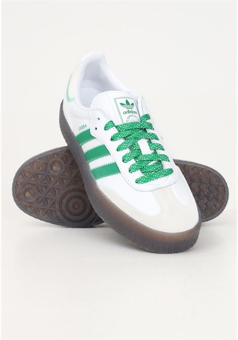 Sneakers Samba bianche e verdi da donna ADIDAS ORIGINALS | IE9105.